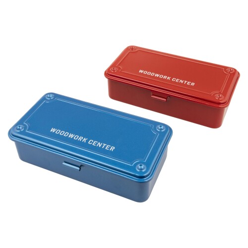 WOODWORK CENTER (ウッドワークセンター) WWCツールBOX 工具箱 ブルー/レッド 190×95×50mm 2個組 WW22-059