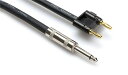 Hosa SKJ-625BN 7.6m モノラルフォンオス-デュアルバナナプラグ スピーカーケーブル