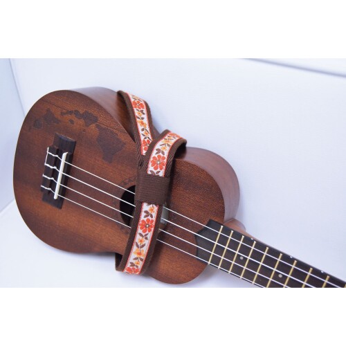 RightOn STRAPS ウクレレストラップ 幅 2.5cm、長さ 54~63cm UKE HOOK レイ