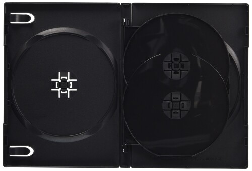 コムコム COMCOM14mm厚DVDトールケース 4枚収納 黒 25個KR-DVDT4BK-25