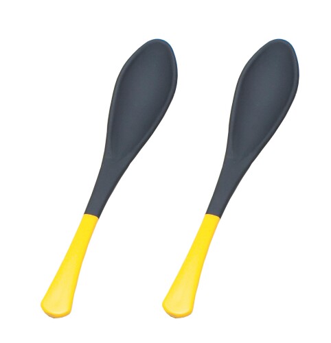 若泉漆器 割烹漆器 かゆスプーン(小)黒/黄 2本組 H-60-33