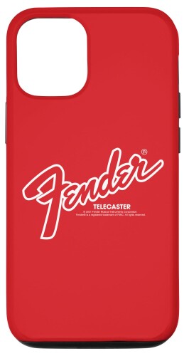 Fender Telecaster White Iconic Big Logo スマホケース iPhone 12/12 Pro 用