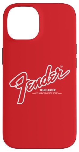 Fender Telecaster White Iconic Big Logo スマホケース iPhone 14 用