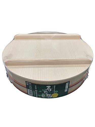 立花容器 寿司桶 プラスチックタガ 蓋付 飯台 日本製 約36cm 約7合 ナチュラル