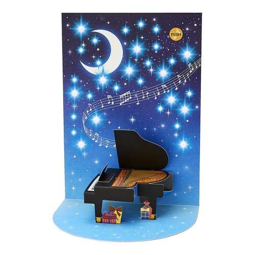 サンリオ メロディーカード メッセージカード ピアノと夜空 オルゴールカード 海外輸送可 JPME54-3 SANRIO 622478 カードを開くとピアノが立体になります。 夜空のデザインに合わせて、夜や夢にちなんだ「愛の夢」「トロイメライ」「夢路より」「タイスの瞑想曲」の4曲が入っています。 ボタンを押すと、ピアノで奏でる癒やしのメロディーに合わせて、たくさんの青い光が星のようにまたたきます。 表紙と夜空部分に銀色のホログラム加工が施されていて、キラキラと輝きます。 カードの裏側にメッセージスペースがあります。 商品紹介 ■12x16.5x0.5cm ■立体ライト&メロディーカード ■カードを開くとピアノが立体になります。夜空のデザインに合わせて、夜や夢にちなんだ「愛の夢」「トロイメライ」「夢路より」「タイスの瞑想曲」の4曲が入っています。ボタンを押すと、ピアノで奏でる癒やしのメロディーに合わせて、たくさんの青い光が星のようにまたたきます。表紙と夜空部分に銀色のホログラム加工が施されていて、キラキラと輝きます。立てて飾れます。カードの裏側にメッセージスペースがあります。電池交換できます。光った静止画はイメージです。メロディーと光り方は動画をご覧ください(動画内のカードは試作サンプルのため、実際とは一部異なる場合があります。動画には撮影のための演出小物が含まれています。商品ではございませんのであらかじめご了承ください)。 ■郵便料金(国内)は140円です。 ■(C)2023 SANRIO CO., LTD. 安全警告 なし 商品コード20081357845商品名サンリオ メロディーカード メッセージカード ピアノと夜空 オルゴールカード 海外輸送可 JPME54-3 SANRIO 622478型番622478サイズ約12&times;0.5&times;16.5cmカラーメッセージカード※他モールでも併売しているため、タイミングによって在庫切れの可能性がございます。その際は、別途ご連絡させていただきます。※他モールでも併売しているため、タイミングによって在庫切れの可能性がございます。その際は、別途ご連絡させていただきます。