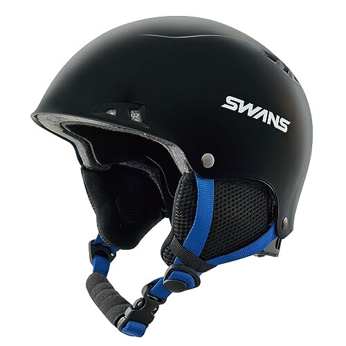 SWANS(スワンズ) スキー スノーボード ヘルメット 子供用 H-461R P1 BK ブラック Mサイズ(52cm-57cm)