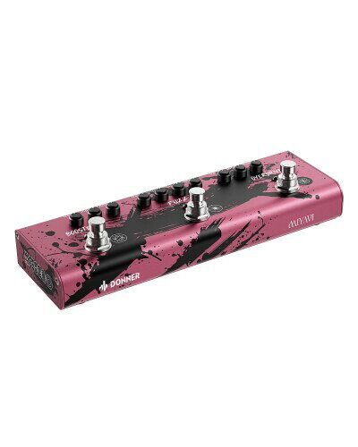 Donner × MIYAVI 3 in 1 ギターエフェクター OVERDRIVE・FUZZ・BOOST オールアナログ設計 コンパクトペダル Rage Breaker