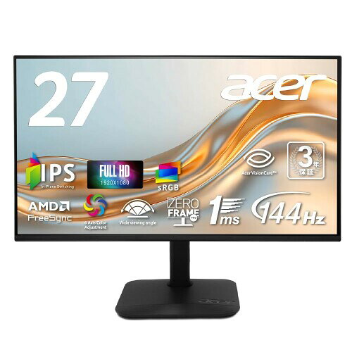 Acer モニター 27インチ IPS フルHD 144Hz