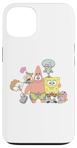 スポンジボブ スクエアパンツ グループショット スマホケース iPhone 13 用