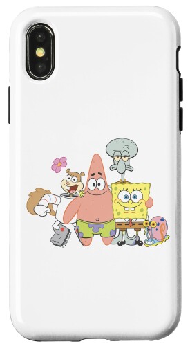 スポンジボブ スクエアパンツ グループショット スマホケース iPhone X/XS 用