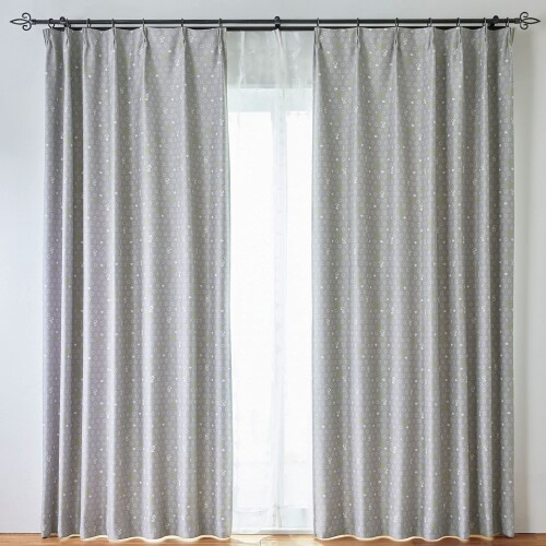 スミノエ ボウタイ カーテン ドレープ 1枚入 100×135cm GR 323-75549