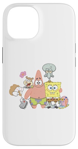スポンジボブ スクエアパンツ グループショット スマホケース iPhone 14 用