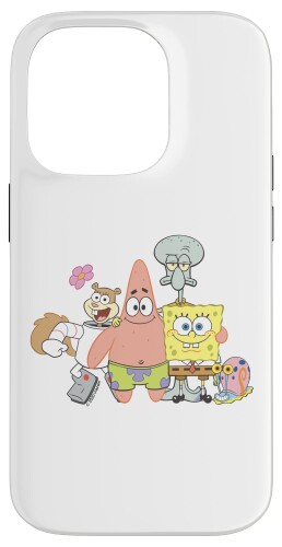 スポンジボブ スクエアパンツ グループショット スマホケース iPhone 14 Pro 用