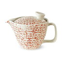 J-kitchens 急須 茶こし付き 240ml 1人用 ~ 2人用 波佐見焼 日本製 撥水キャッツ ポット S レッド