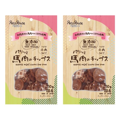 ペッツルート (Petz Route) パリッと馬肉のチップス 犬用 70g ×2個セット