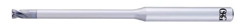 オーエスジー 高硬度鋼用DUROREYコート4枚刃超硬ロングネックラジアスエンドミル 外径1.5mm 全長45mm ..