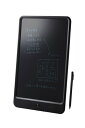エレコム 電子メモパッド 電子メモ帳 12インチ ロック機能付き ワンタッチ消去 電池交換可能 単語帳 筆談ボード 伝言ボード 書いて消せるボード ブラック E...