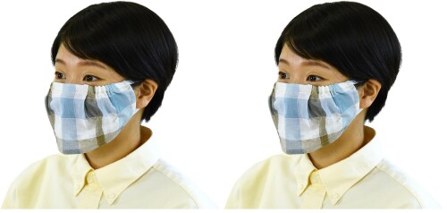 Rakuten - (あぐるみ) 農家さんガーゼマスク 四角チェック 青茶 肌に優しい綿100% レディース 呼吸しやすい フリーサイズ 布マスク UVケア 紫外線対策 日よけ 日焼け予防 家庭菜園 農業 農作業 ガー