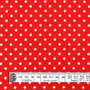 COLORFUL TEXTILE MARKET 水玉・赤オックス生地 110cmx200cm D0008A20(3)