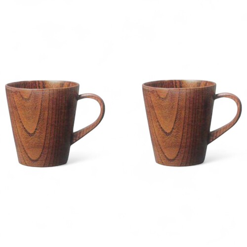 Rakuten - J-kitchens 湯呑 2pcs セット 木の膳 ナチュラル ディナーウェア 木製 NO.175649