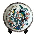 日本陶彩 古九谷花鳥 9号皿