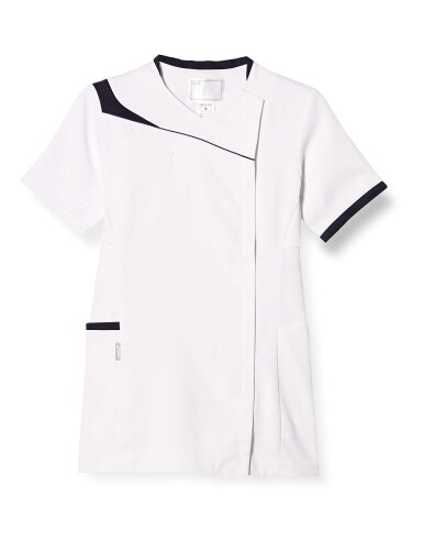 (アシックス) レディス スクラブ 白衣 CHM354 CHM354 レディース ホワイト×ネイビー(CHM354-0109) 日本 M (日本サイズM相当)