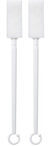 まめいた 浴室 掃除用 スポンジ 2本 5個セット ホワイト 約幅2×奥行1.5×高さ20.7cm...