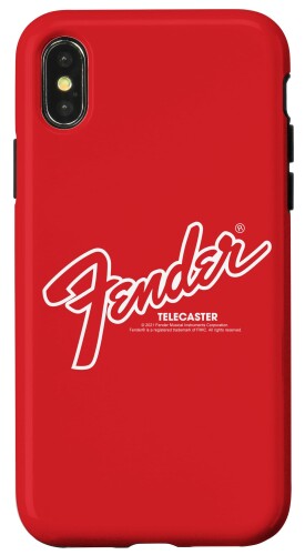 Fender Telecaster White Iconic Big Logo スマホケース iPhone X/XS 用