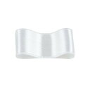 RibbonBon シルクシングルサテンリボン #001 ホワイト 12mm幅 巻(30m) 9サイズ50色展開