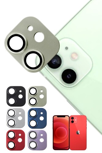 シズカウィル iPhone12 用 カメラ保護 カメラカバー カメラレンズ 強化ガラス 気泡レス 全面保護 保護フィルム フィルム ガラスフィルム レンズ保護 レンズカバー グリーン 1個入り