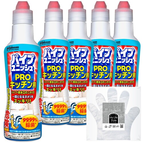 パイプユニッシュプロ キッチンクリーナー コバエ対策 液体タイプ 400g×5本 掃除 洗剤 お風呂 排水管 排水溝 排水口 洗浄 洗面台 シンク 詰まり 大容量 まとめ買い