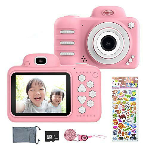 子供用 16gb キッズ おもちゃ 男の子 デジタルカメラ ストラップ付き キッズカメラ 人気 ミニカメラ カメラ トイカメラ Sdカー 2 4インチ 女の子 トイカメラ 充電式 子供用カメラ デジタル