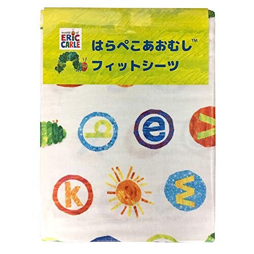 baby.e-sleep(ベビーイースリープ) はらぺこあおむし ダブルガーゼフィットシーツ ミニサイズ 日本製 baby.e-sleep(ベビーイースリープ) はらぺこあおむし ダブルガーゼフィットシーツ ミニサイズ 日本製