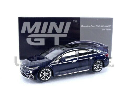TrueScale Miniatures MINI GT 1/64 メルセデス ベンツ EQS 580 4MATIC ナチュラルブルーメタリック 左ハンドル 完成品