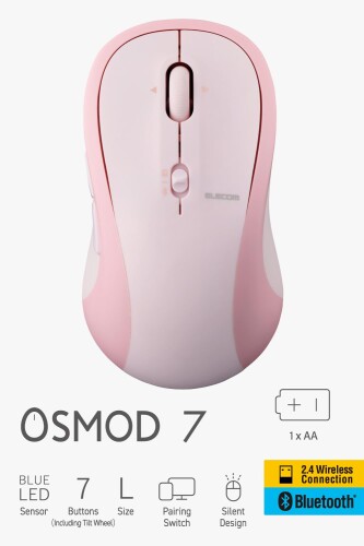 エレコム ワイヤレスマウス 静音 OSMOD Seven 7 Bluetooth 無線2.4GHz マルチペアリング2台まで mannishboy-24604824 マニッシュボーイ サンプル画像2