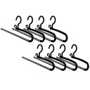 シンコハンガー(Shinkohanger) 衣類用ハンガー S&F リレースラックス 2P×4個セット ブラック 日本製 ラック ズボン 洗濯 タオル バスタオル ネクタイ 頑丈 かたくずれ防止 物干し スカート パ