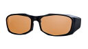 Zeque(ゼクー) 偏光サングラス Baron(バロン) 前掛けジャケット F-1654 マットブラック LUSTER ORANGE