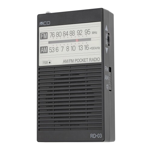 MCO ポケットラジオ 単3電池タイプ ブラック Z2984