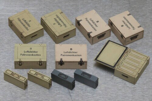トワイライトモデル 1/35 ドイツ軍 7.92mm弾 木製・金属製弾薬箱セット デカール付...