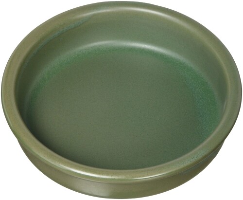 萬古焼 アヒージョ鍋 ミニ鍋 直火対応 アヒージョボウル 皿 (大) 直径約14cm 緑 食器 陶器 電子レンジ オーブン可 日本製 15589