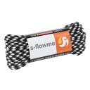 スフローム(s-flowme) パラコード 7芯 4mm x 30m 全60色 耐荷重 250kg クラフト パラコード アクセサリー アウトドア キャンプ テント タープ 用固定用紐 ガイロープ ロープ M16 ブラック/ホワイト