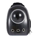 ベストアンサー ペット リュック キャリーバッグ 宇宙船 カプセル型 ペットバッグ 猫 犬 ペット用品 ドーム型 鞄 旅行 お出かけ ブラック