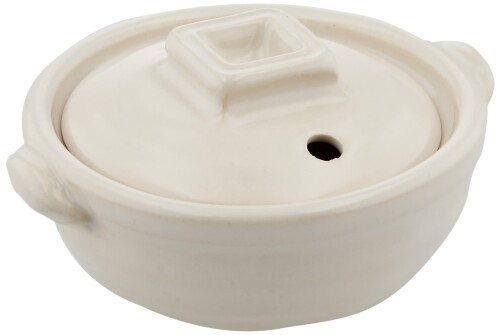 萬古焼 小鍋 ミニ鍋 珍味 鍋 直径約9cm 3号 乳白 直火可 食器 陶器 電子レンジ対応 日本製 15555