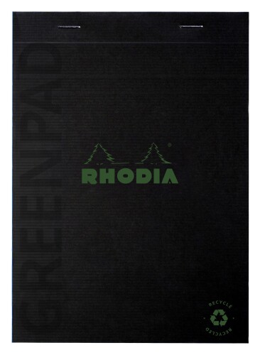 ロディア メモ帳 No.16 (A5) 14.6×20.8cm 70枚 5mm方眼 メモパッド 100%再生紙利用 紙重量90g/m2 ミシン目入 RHODIA cf16691 ロディアからサスティナブル商品として加わった「グリーンパッド」 紙は無漂白のリサイクルペーパーにもかかわらず高白色、カバーの表紙も100%リサイクルポリプロピレン サイズ:A5　罫線:5mm方眼　ページ数:70枚 用紙:紙重量90g/m2 ロディアからサステナブル商品として「Greenpad」が登場。 表紙、中面用紙、共に無漂白のリサイクルペーパーを採用し、フォーマットは方眼と横罫(マージン罫入)の2タイプ展開。 マットな質感のあるブラックのカバーにグリーンのロゴが映えるクールなビジュアルが魅力。 90g/m2のしっかりとした紙厚で裏抜けしづらく、書きやすさも劣りません。 商品コード20081016195商品名ロディア メモ帳 No.16 (A5) 14.6&times;20.8cm 70枚 5mm方眼 メモパッド 100%再生紙利用 紙重量90g/m2 ミシン目入 RHODIA cf16691型番cf16691カラーホワイトペーパー※他モールでも併売しているため、タイミングによって在庫切れの可能性がございます。その際は、別途ご連絡させていただきます。※他モールでも併売しているため、タイミングによって在庫切れの可能性がございます。その際は、別途ご連絡させていただきます。