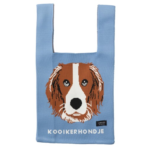 ニットトートバッグ 犬 ドッグデザイン ミニサイズ ニット素材 マルシェバック