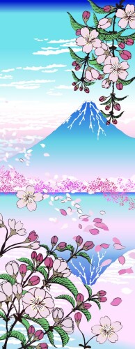 Rakuten - プレーリードッグ 捺染手ぬぐい 富士山/桜 TEP-104