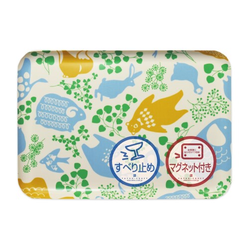 TATSU-CRAFT（タツクラフト） マグネットトレー L 39cm どうぶつ 滑り止め マグネット トレー 北欧 収納 キッチン プラスチック 長方形 おしゃれ お盆 カフェ 滑らない 洗える 子供 ランチョ