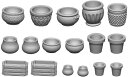グリーンスタッフワールド ジオラマアクセサリー 植木鉢セット ミニチュア用アクセサリー GSWD-3094 成形色