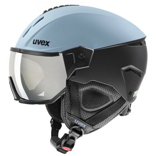 uvex(ウベックス) スキースノーボードバイザーヘルメット ダイヤル式サイズ調整 開閉式ベンチレーション instinct visor グレイシャー/ブラックマット 59-61 cm