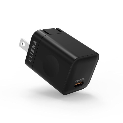 CLIENA 急速充電器 PD対応 20W 新規格PPS(Programmable Power Supply) 折り畳み式プラグ USB-C ×1ポート iPhone 12 / 12 Pro /Galaxy/MacBook/ノートパソコン/Switch等対応 A20PD1-BK(ブラック) 日本語マニュアル&日本